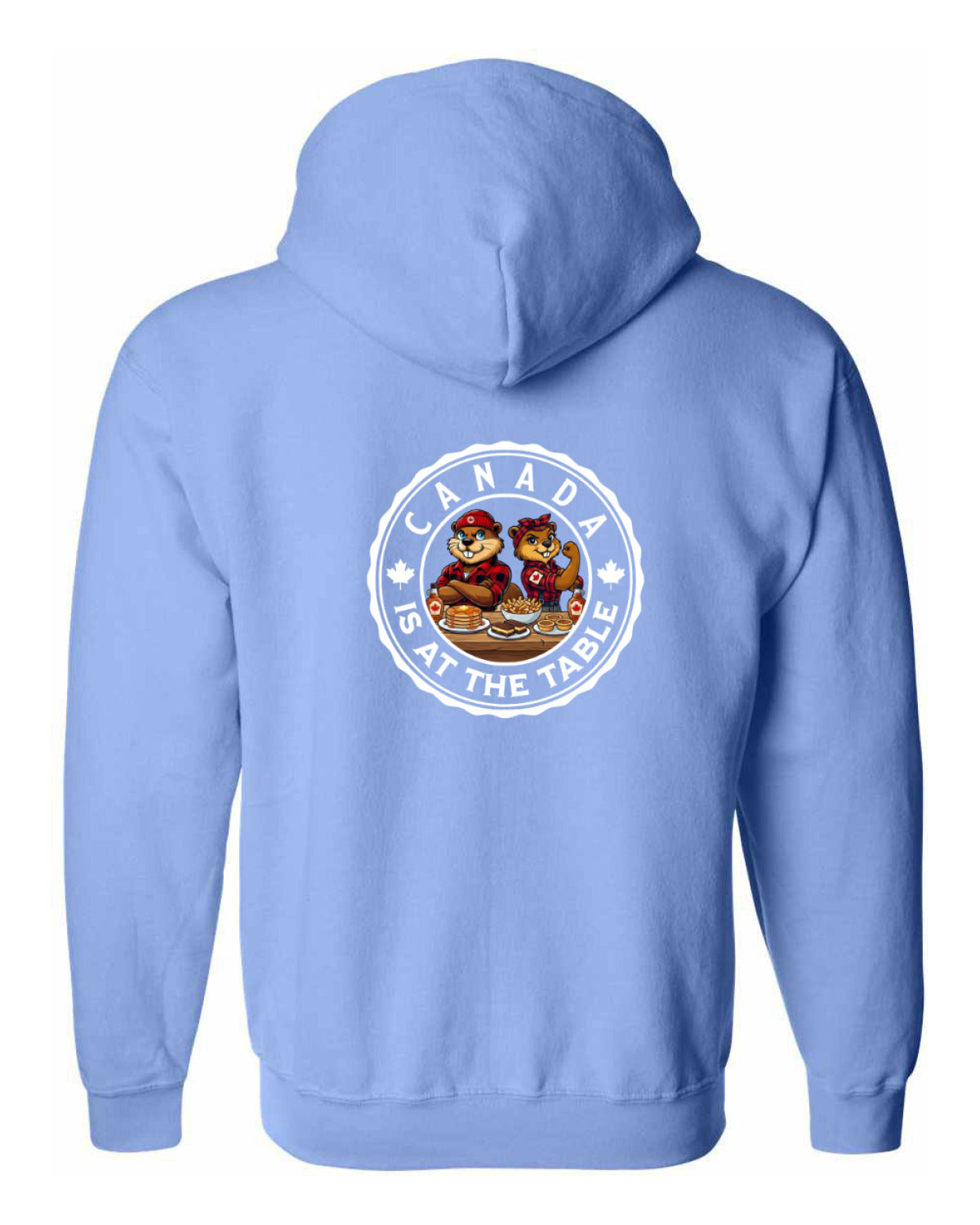 Canada At The Table Left Chest And Back Zip Hoodie - Unisex