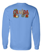 Canada Flowers Left Chest and Back Long Sleeve - Unisex