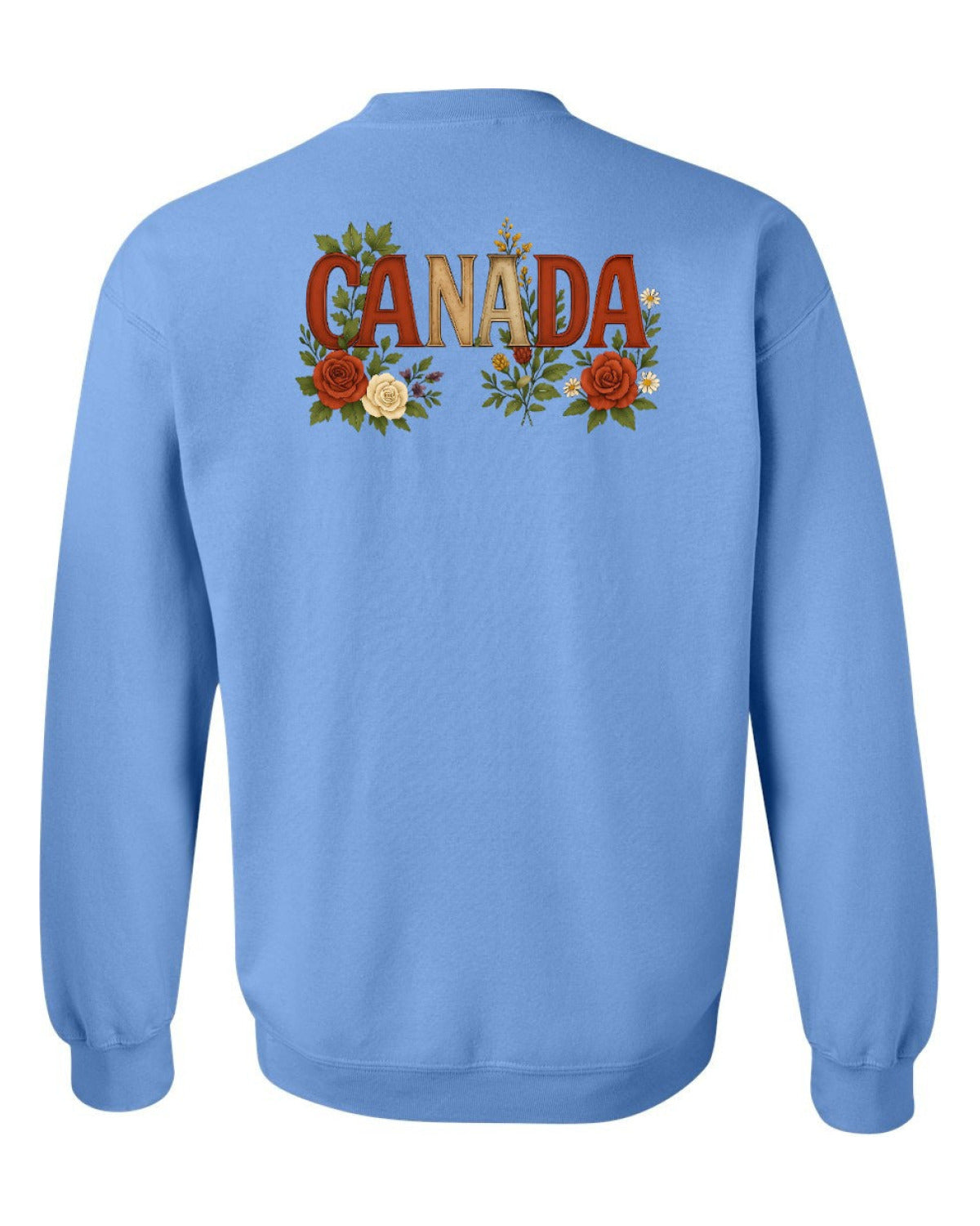Canada Flowers Left Chest and Back Crewneck - Unisex
