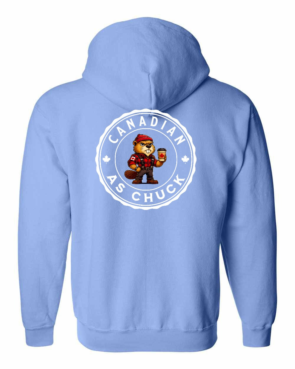 CDN as Chuck Male Beaver Left Chest and Back Zip Hoodie - Gildan Canada (sewn Internationally)