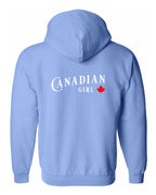 Canadian Girl  Leaf Left Chest and Back Zip Hoodie - Unisex