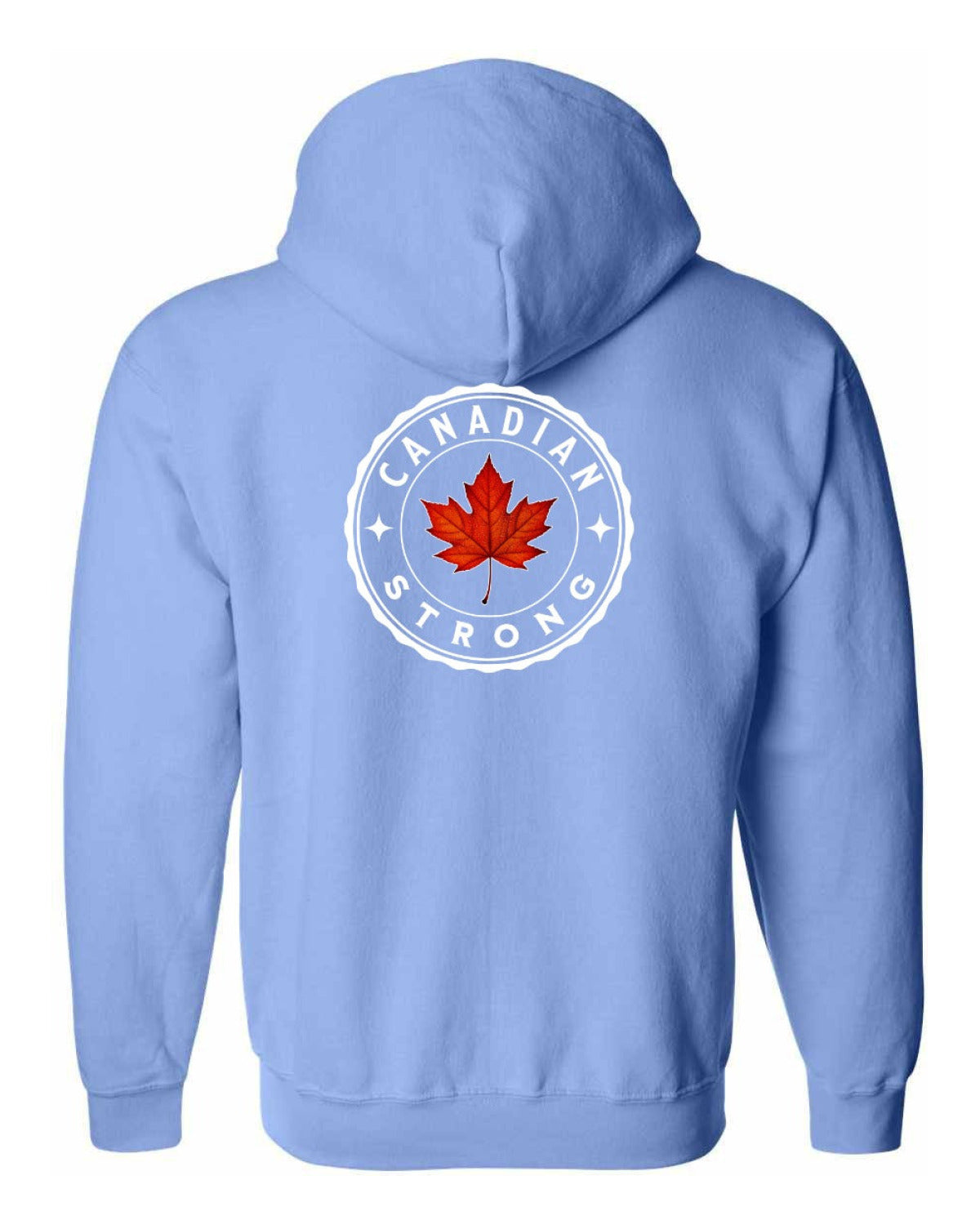 Canadian Strong Leaf Left Chest and Back Zip Hoodie - Unisex