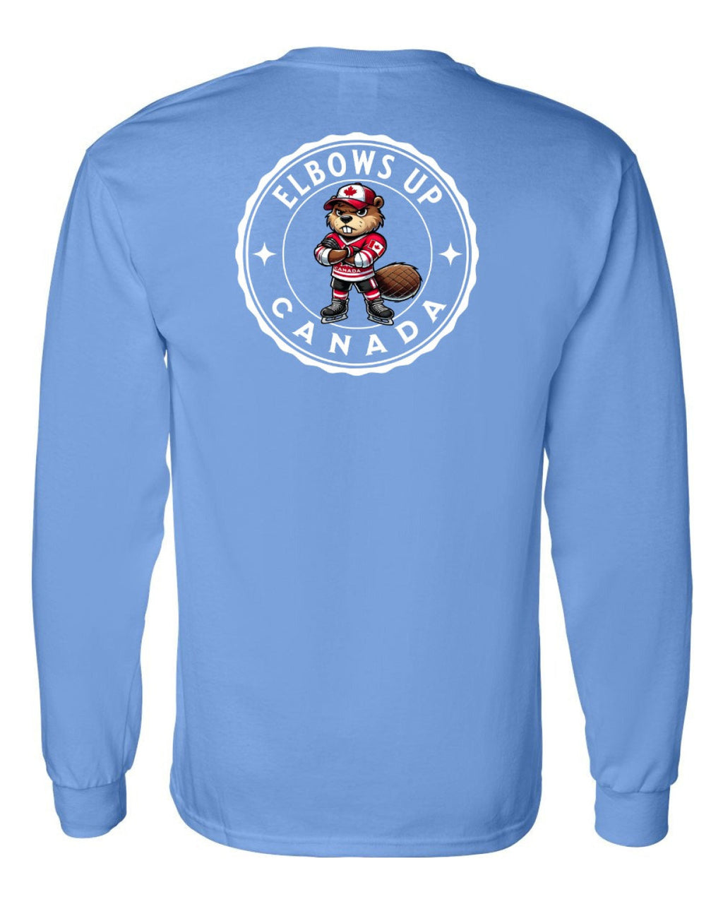 Elbows up Beaver Left Chest and Back Long Sleeve - Unisex