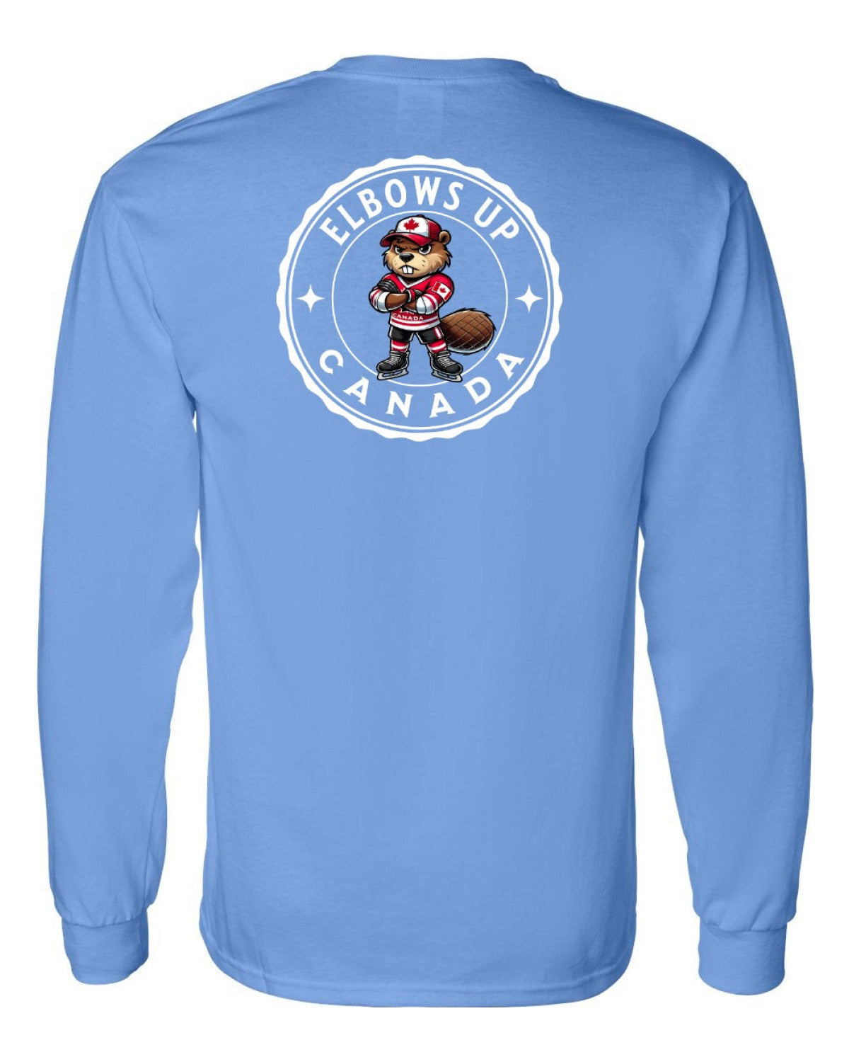 Elbows up Beaver Left Chest and Back Long Sleeve - Unisex