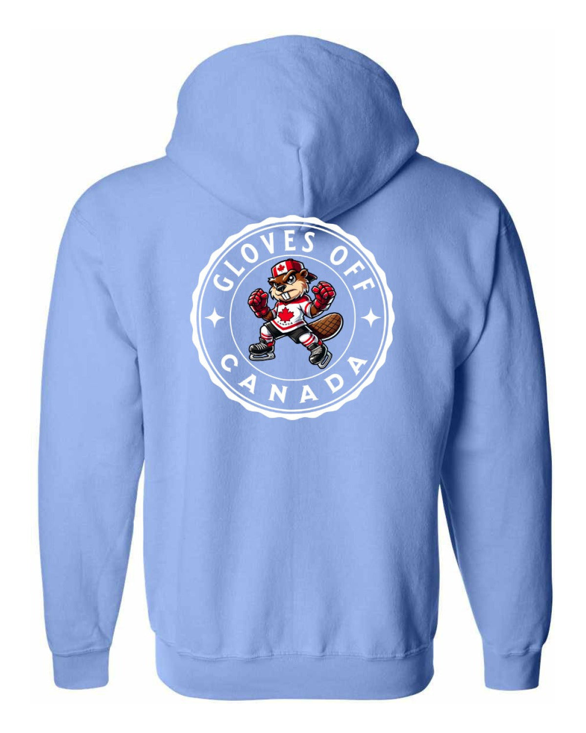 Gloves Off Beaver Left Chest and Back Zip Hoodie - Unisex