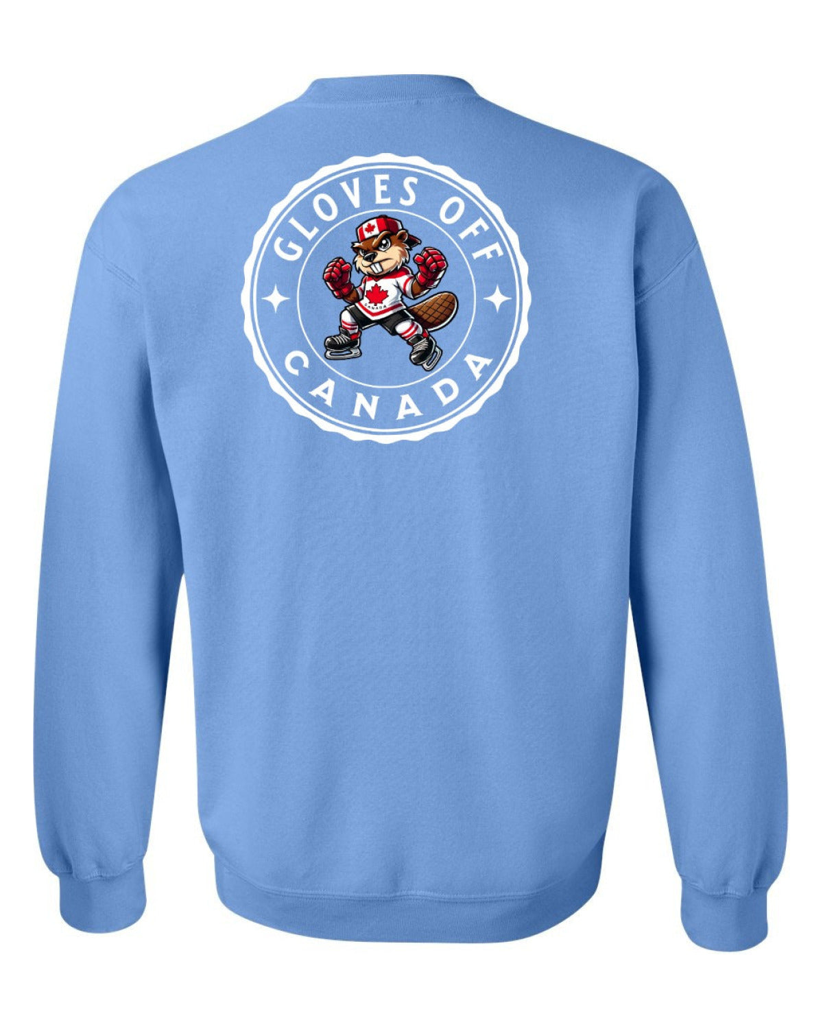 Gloves Off Beaver Left Chest and Back Crewneck - Unisex