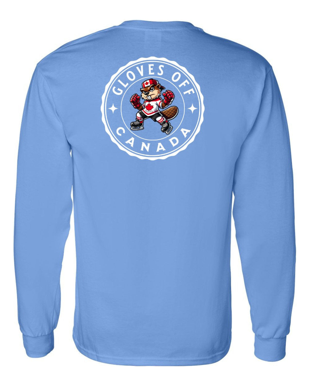 Gloves Off Beaver Left Chest and Back Long Sleeve - Unisex