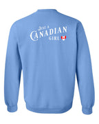 Just A Canadian Girl (Heart Flag Full) Left Chest and Back Crewneck - Unisex