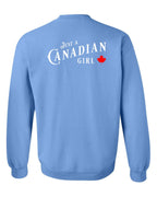 Just a canadian Girl Left Chest and Back Crewneck - Unisex