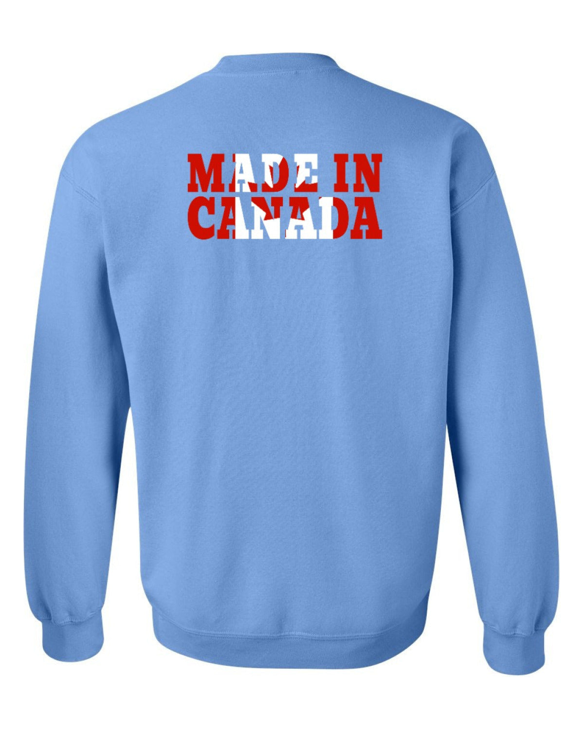 Made in Canada Flag Background Left Chest and Back Crewneck - Unisex