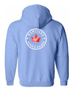 Born and Raised Manitoba Left Chest and Back Zip Hoodie - Unisex