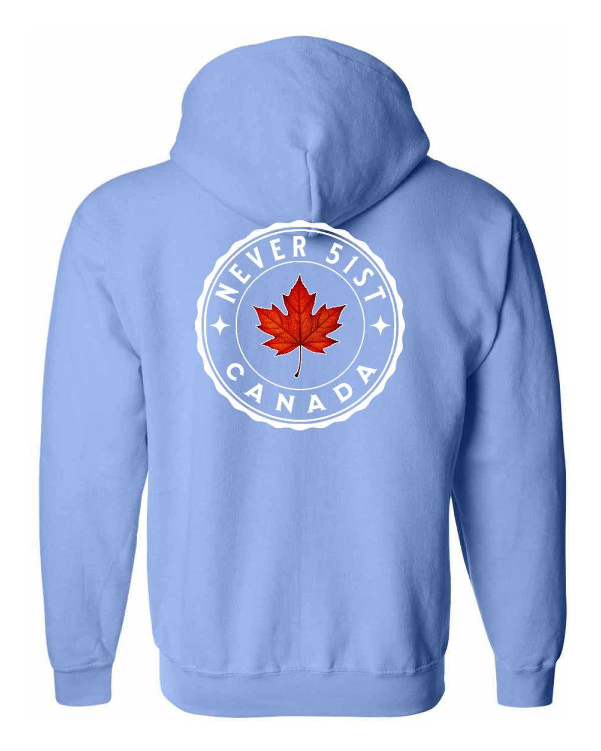 Never 51st Leaf Left Chest and Back Zip Hoodie - Unisex