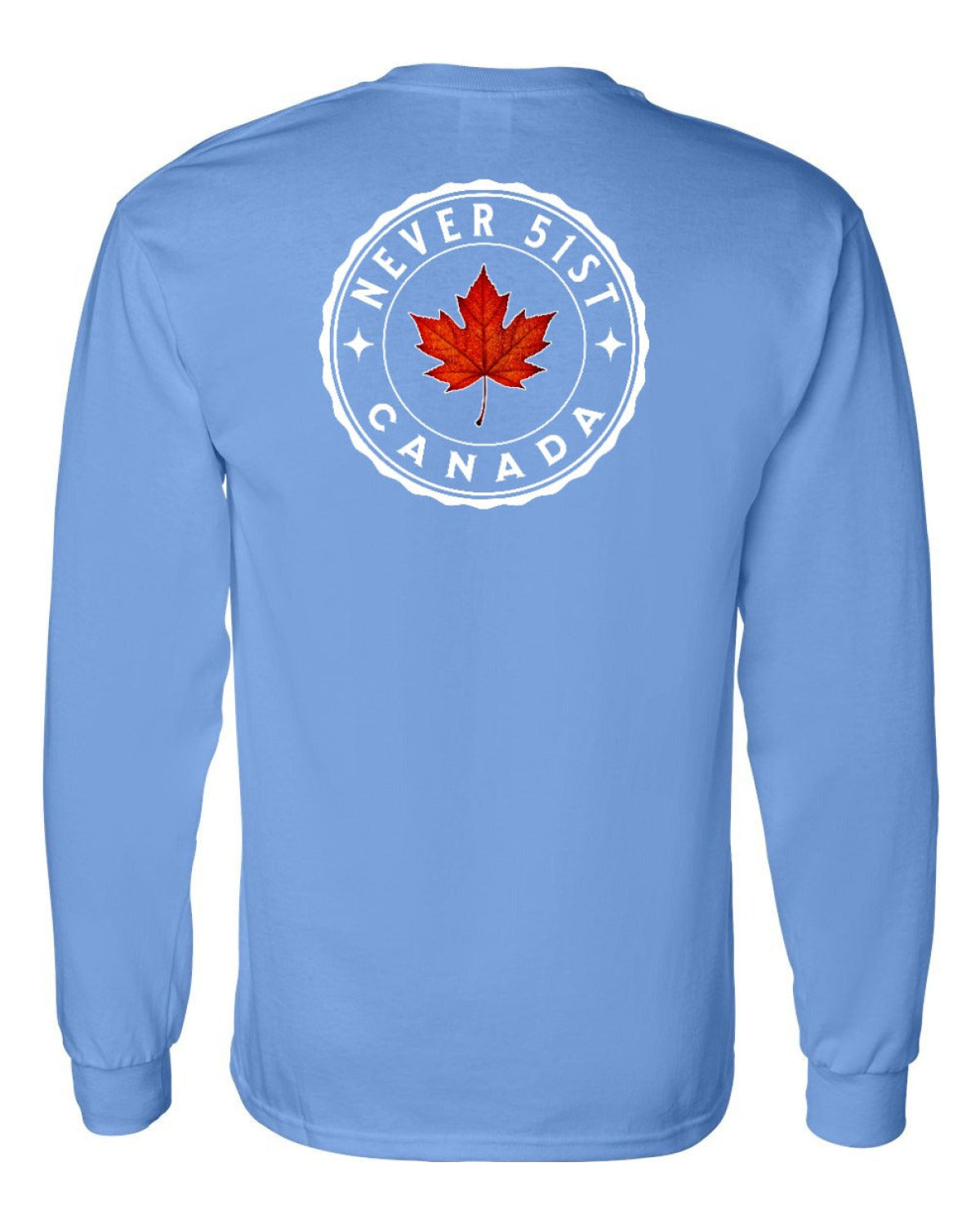 Never 51st Leaf Left Chest and Back Long Sleeve - Unisex