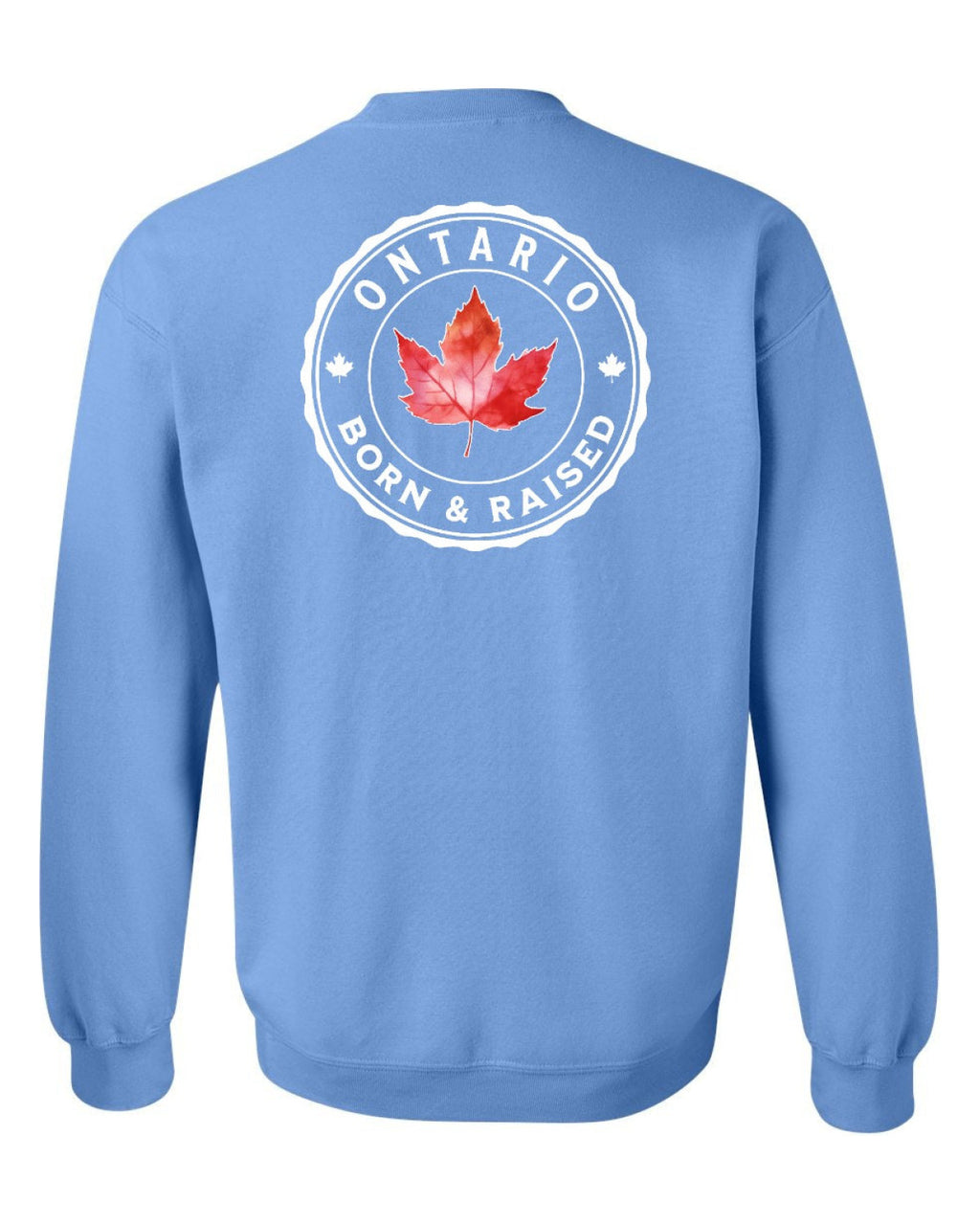 Born and Raised Ontario Left Chest and Back Crewneck - Unisex