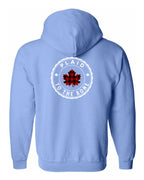 Plaid to the Bone Circle Leaf Left Chest and Back Zip Hoodie - Unisex