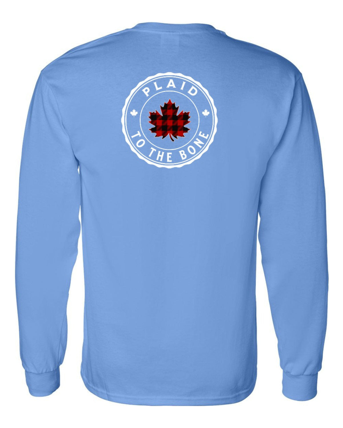 Plaid to the Bone Circle Leaf Left Chest and Back Long Sleeve - Unisex