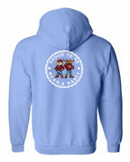 Proud Mean & Nasty Beaver and Moose Left Chest and Back Zip Hoodie - Unisex
