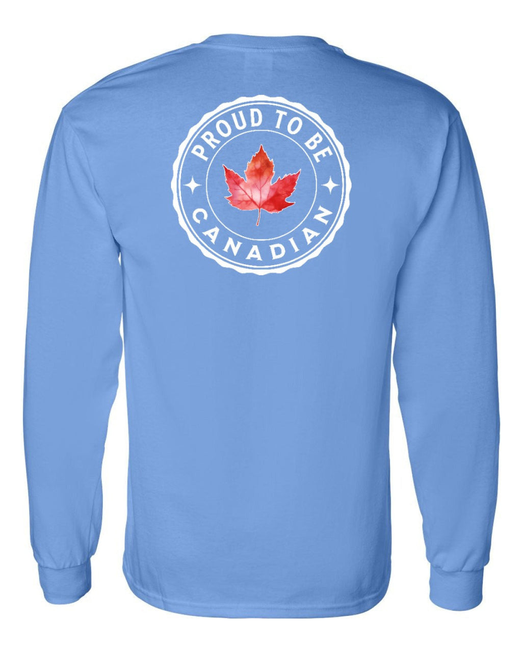 Proud to be Canadian Leaf Left Chest and Back Long Sleeve - Unisex