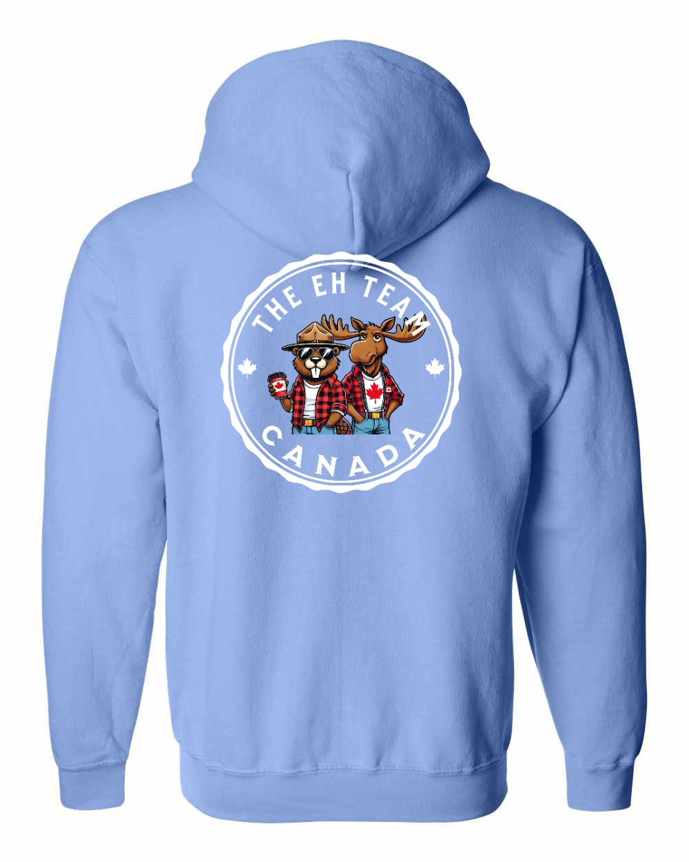 Eh Team Left Chest and Back Zip Hoodie - Gildan Canada (sewn Internationally)