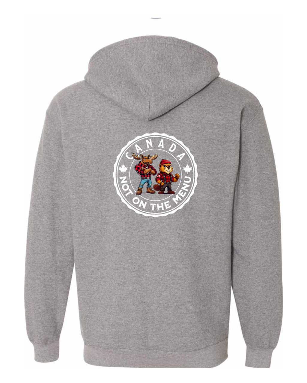 Canada Not On The Menu  Left Chest And Back Zip Hoodie - Unisex