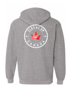 Elbows up Leaf Left Chest and Back Zip Hoodie - Unisex
