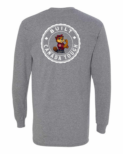Built Canada Tough Rosie Flex Left Chest and Back Long Sleeve - Gildan Canada (sewn Internationally)