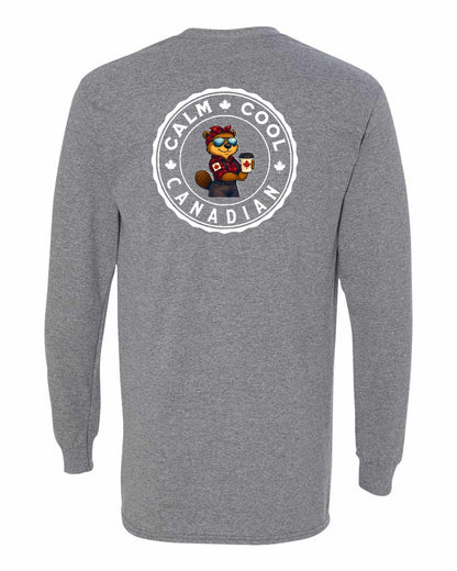 Calm Cool Rosie Sunglasses Left Chest and Back Long Sleeve - Gildan Canada (sewn Internationally)
