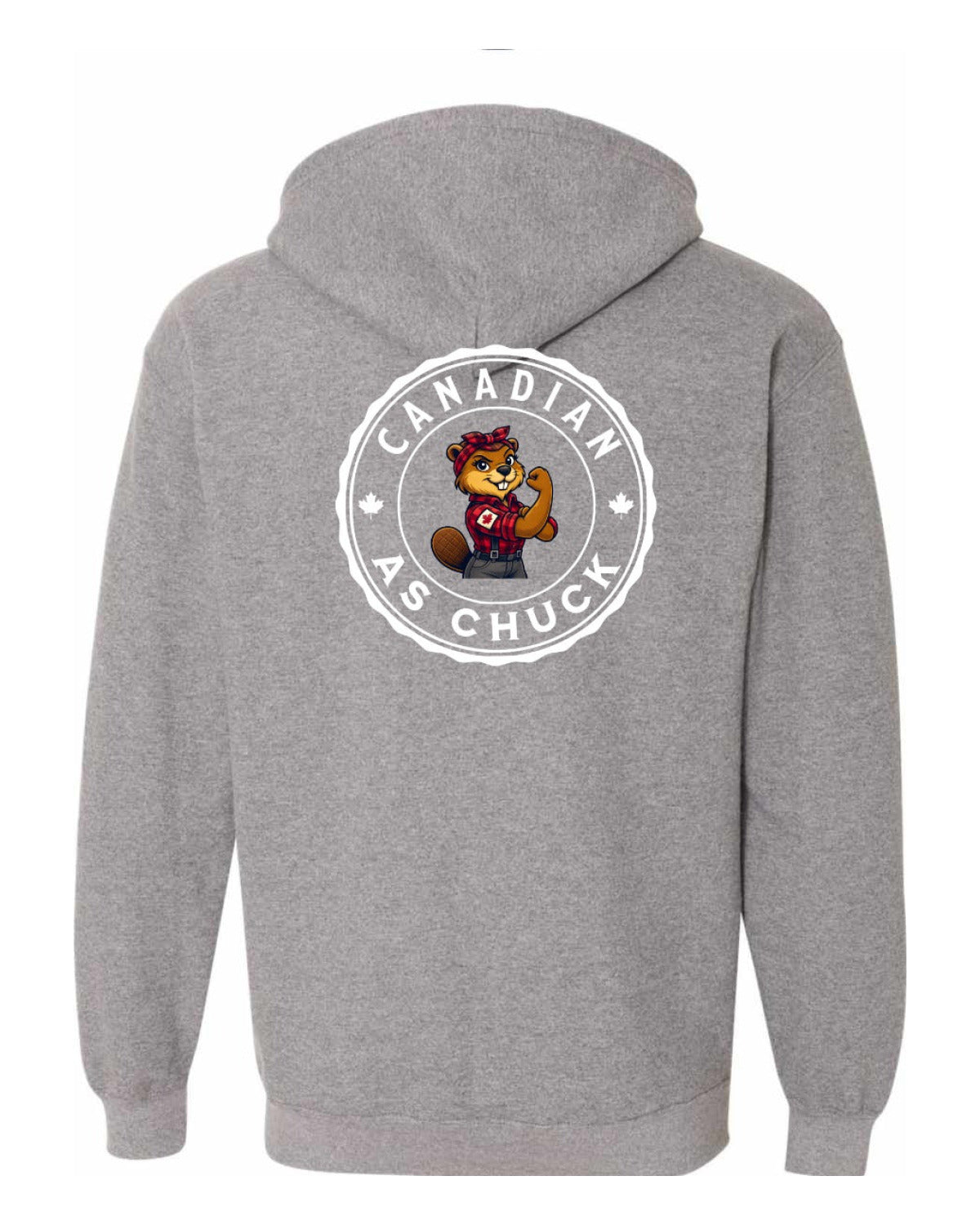 Canadian as Chuck Rosie Flex Left Chest and Back Zip Hoodie - Unisex