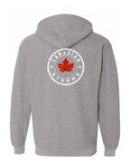 Canadian Strong Leaf Left Chest and Back Zip Hoodie - Unisex