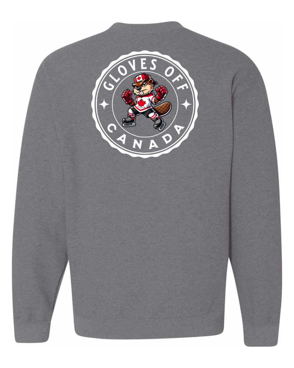Gloves Off Beaver Left Chest and Back Crewneck - Unisex