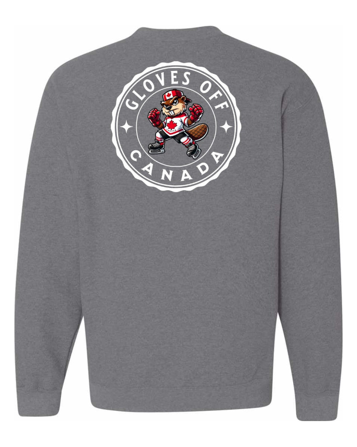 Gloves Off Beaver Left Chest and Back Crewneck - Unisex