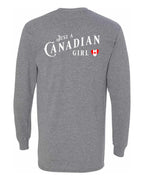 Just A Canadian Girl (Heart Flag Full) Left Chest and Back Long Sleeve - Unisex