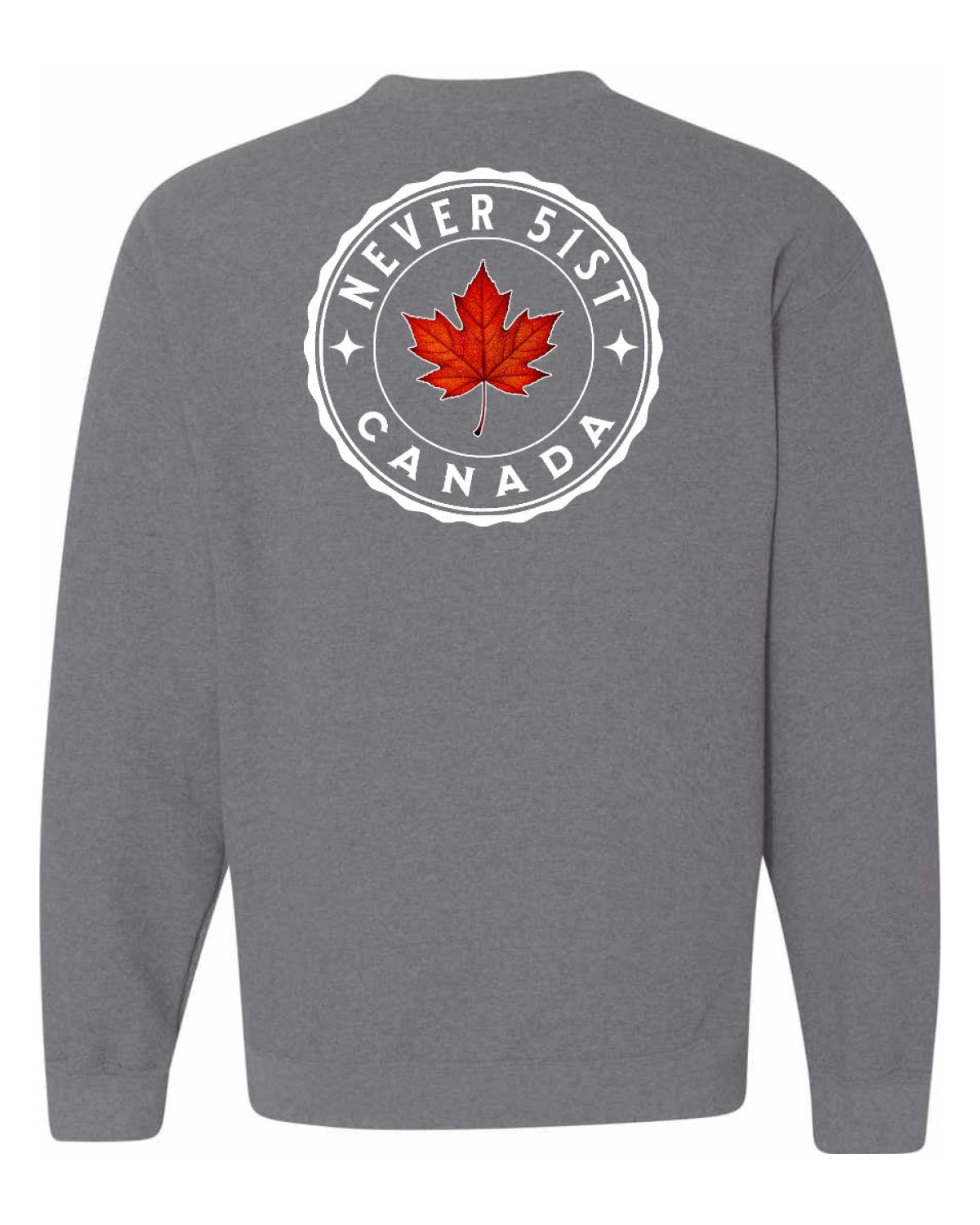 Never 51st Leaf Left Chest and Back Crewneck - Unisex