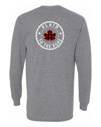 Plaid to the Bone Circle Leaf Left Chest and Back Long Sleeve - Unisex