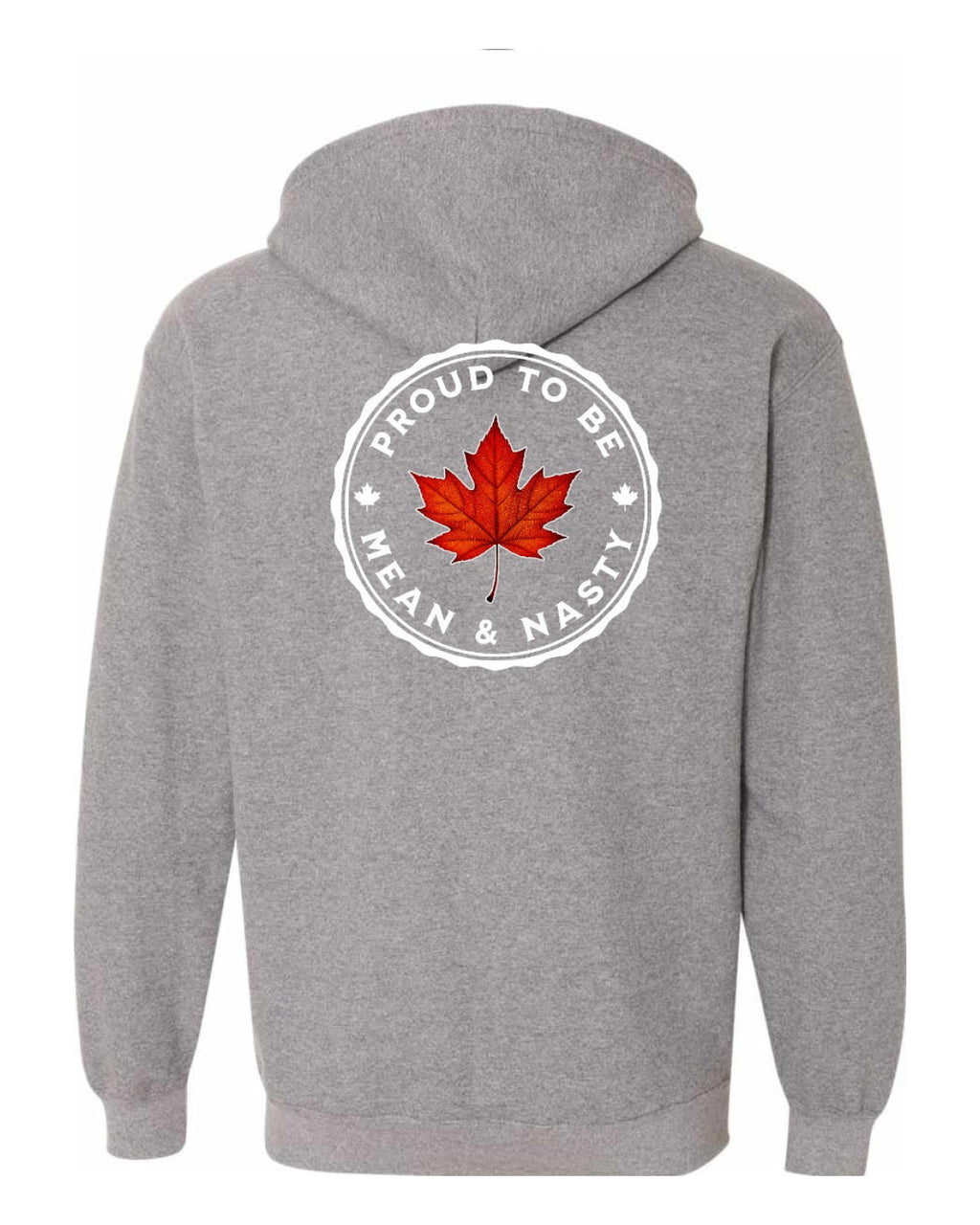 Proud Mean & Nasty Leaf Left Chest and Back Zip Hoodie - Unisex