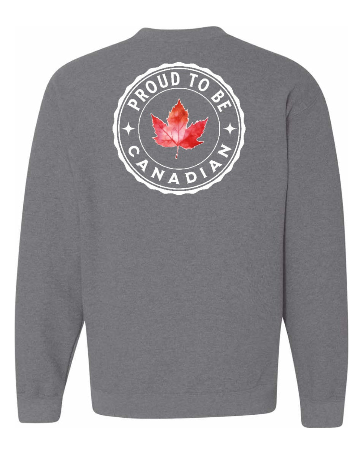 Proud to be Canadian Leaf Left Chest and Back Crewneck - Unisex