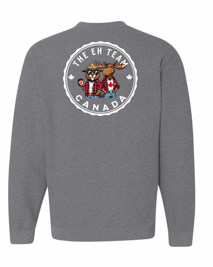 Eh Team Left Chest and Back Crewneck - Gildan Canada (sewn Internationally)
