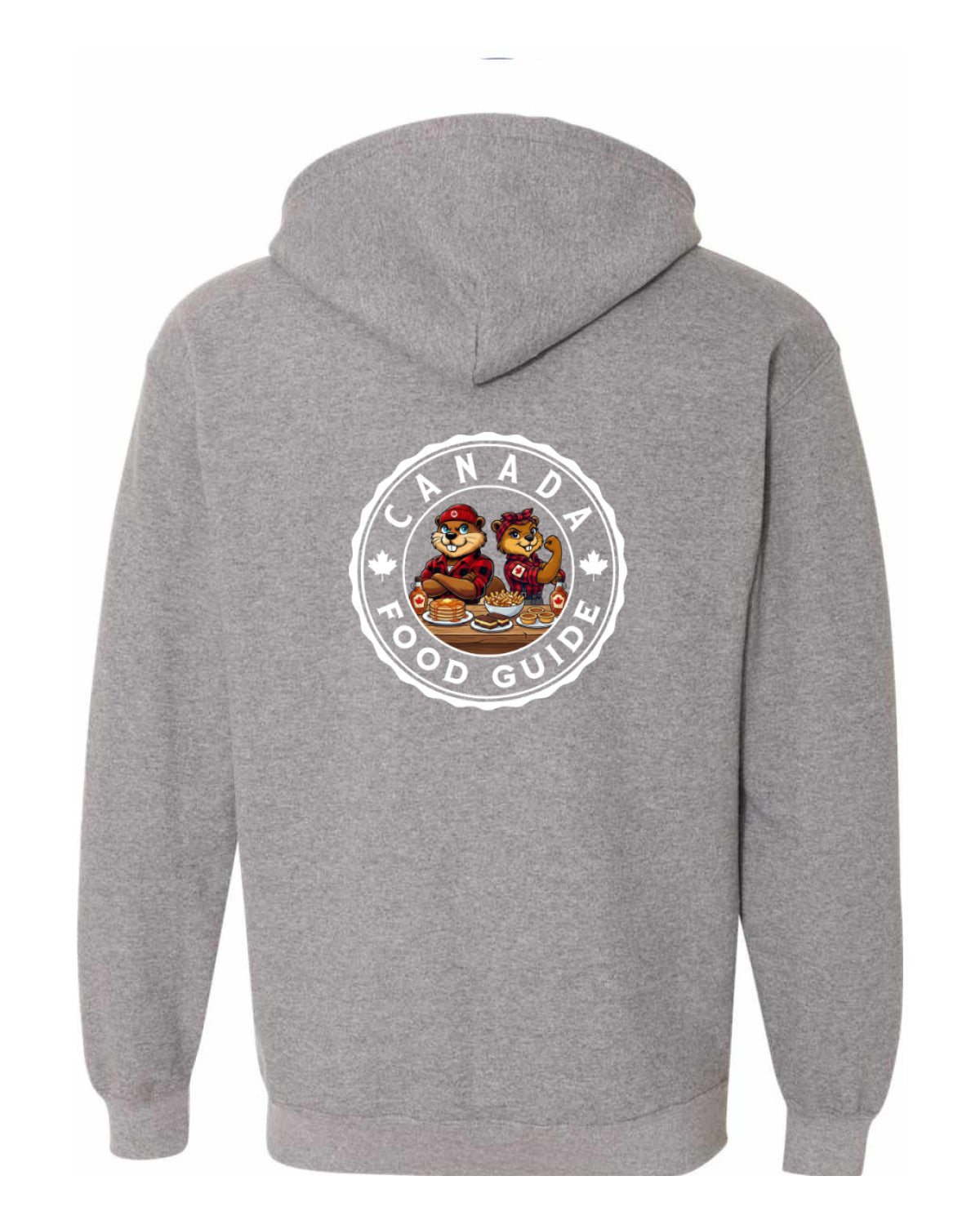Canada Food Guide Left Chest and Back Zip Hoodie - Unisex