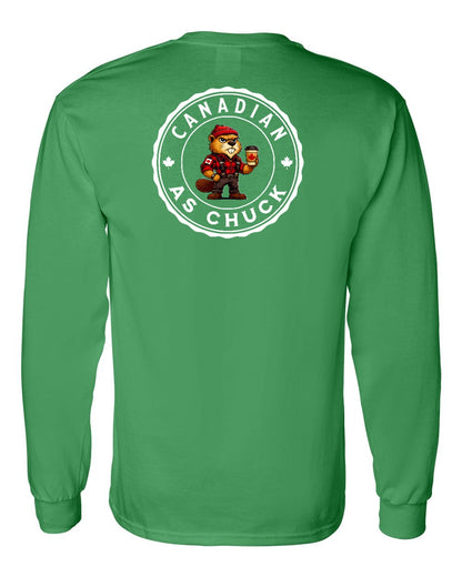 Love it or Leave it Eh! Left Chest and Back Long Sleeve - Gildan Canada (sewn Internationally)