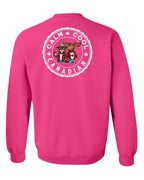 Calm Cool Moose and Beaver Left Chest and Back Crewneck - Unisex