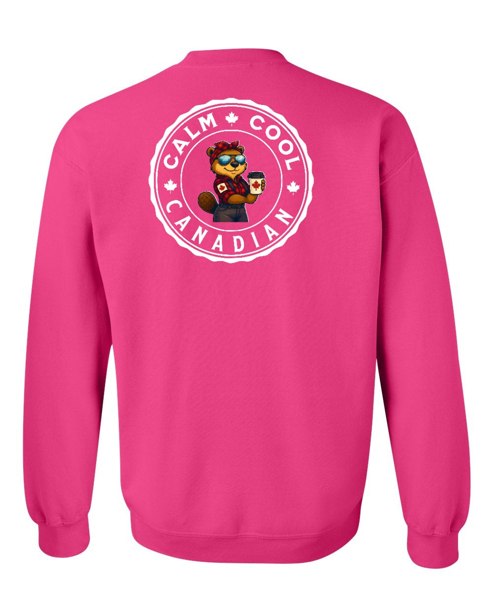 Calm Cool Rosie Sunglasses Left Chest and Back Crewneck - Gildan Canada (sewn Internationally)