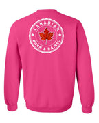 Canadian Born & Rasied Left Chest and Back Crewneck - Unisex