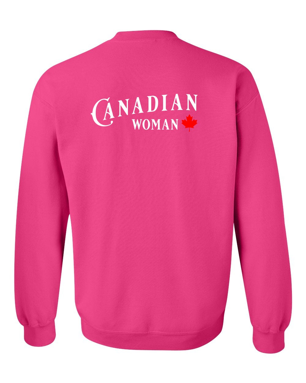 Canadian Woman Left Chest and Back Crewneck - Gildan Canada (sewn Internationally)