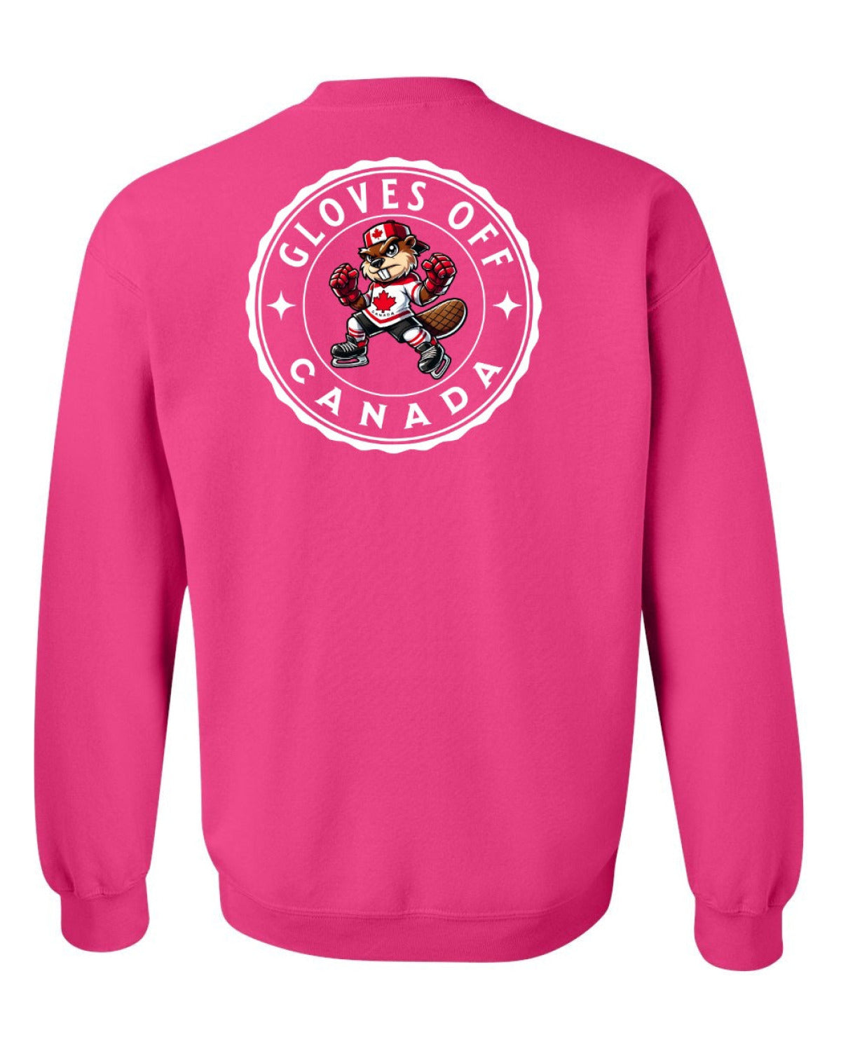 Gloves Off Beaver Left Chest and Back Crewneck - Unisex