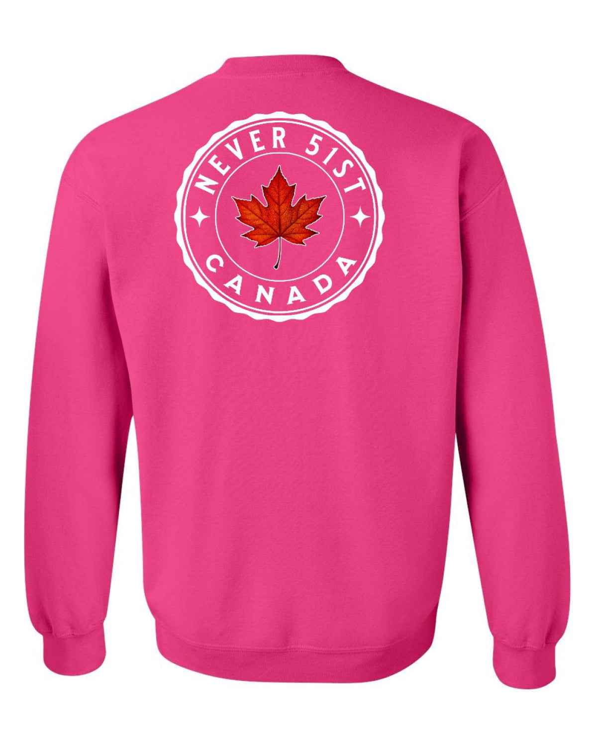 Never 51st Leaf Left Chest and Back Crewneck - Unisex