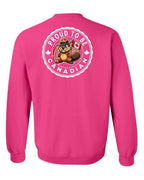 Proud to be Canadian Beaver Left Chest and Back Crewneck - Unisex