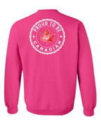 Proud to be Canadian Leaf Left Chest and Back Crewneck - Unisex
