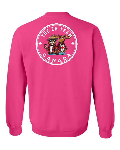 Eh Team Left Chest and Back Crewneck - Gildan Canada (sewn Internationally)