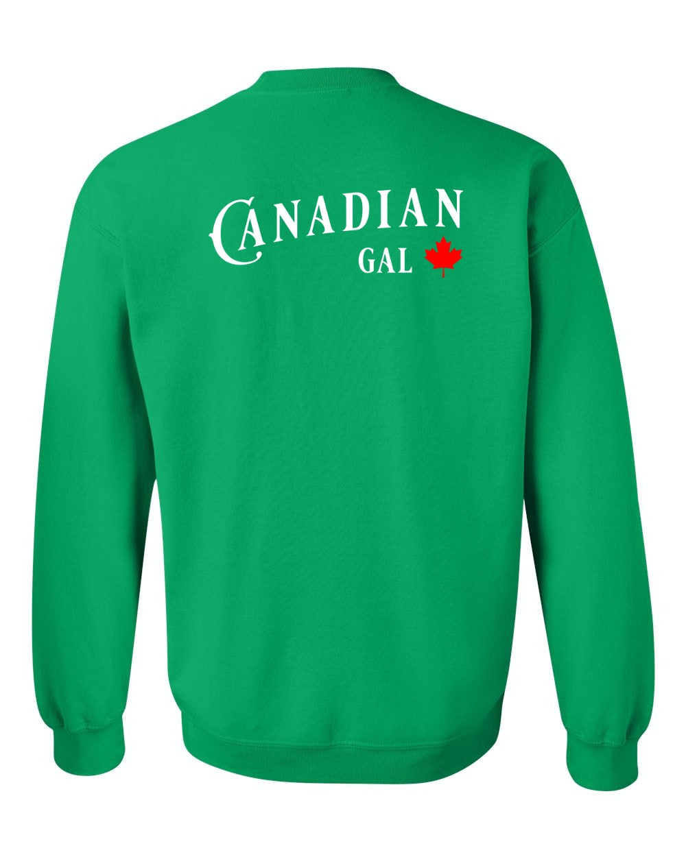 Canadian Gal Left Chest and Back Crewneck - Gildan Canada (sewn Internationally)