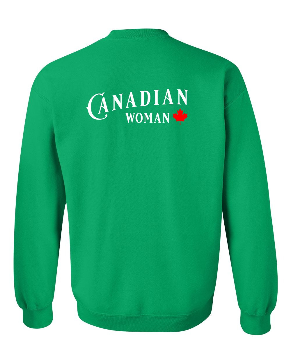 Canadian Woman Left Chest and Back Crewneck - Gildan Canada (sewn Internationally)